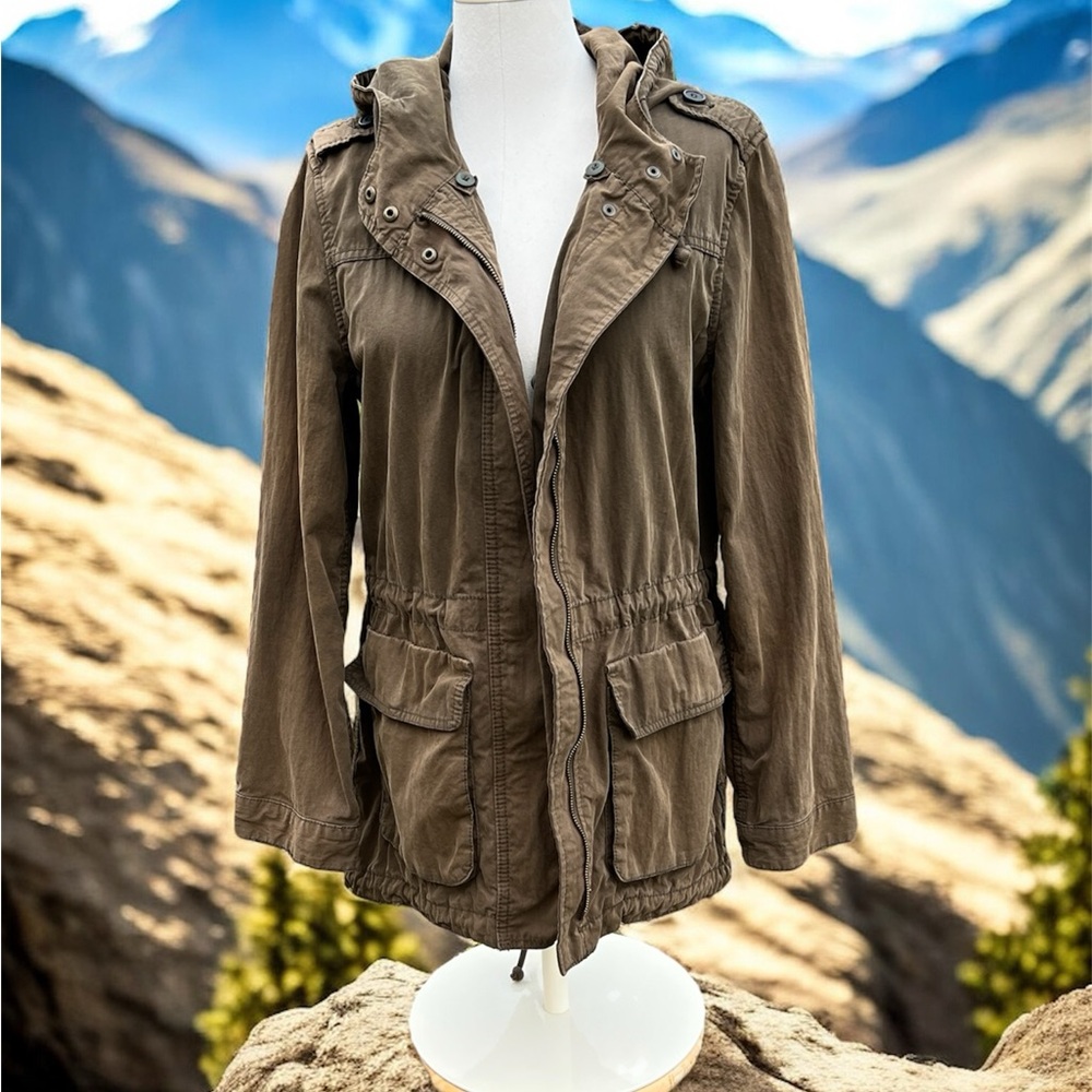 Olive Green Old Navy zip up jacket unisex.